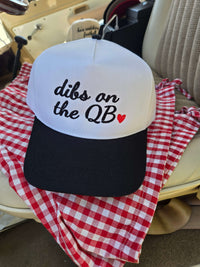 dibs on the quarterback trucker hat