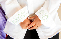 embroidered cuffs bridal button up shirt