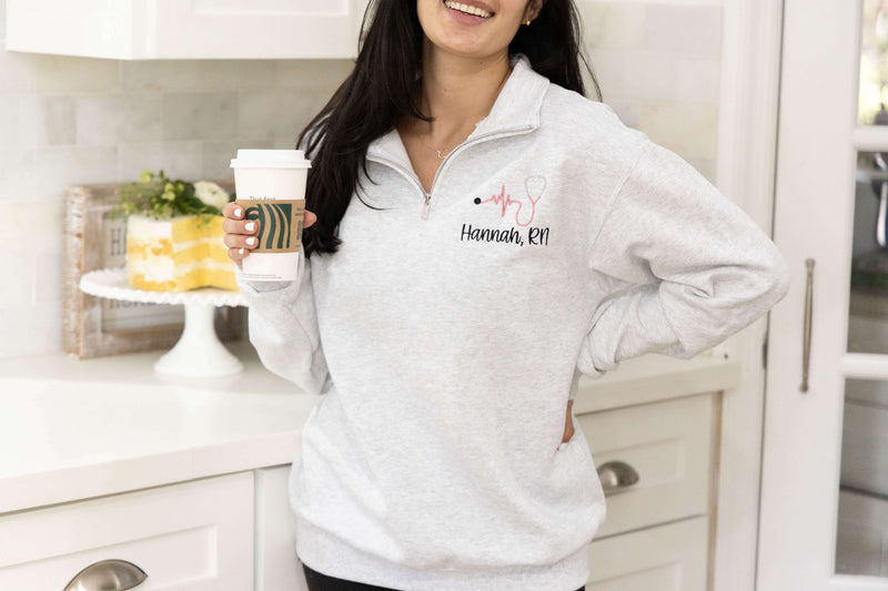 personalized embroidered nurse sweatshirts
