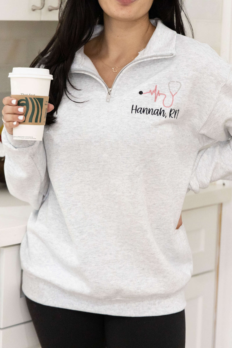 personalized embroidered nurse sweatshirts