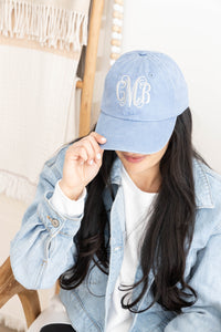 Monogram Ball Cap Womens Baseball Hats - EverlyGrayce 