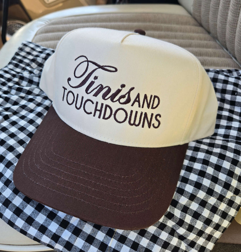 football martini trucker hat