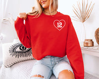 football mom sweatshirt with custom number