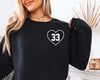 football mom sweatshirt with custom player number