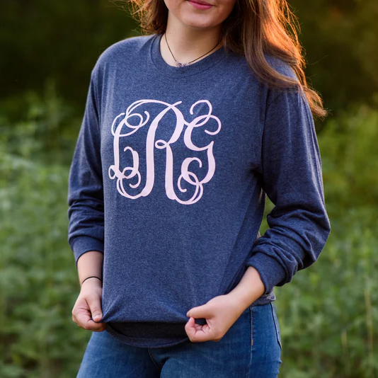 heathered graphic tee design