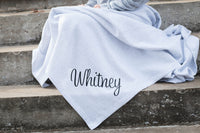 Monogrammed Fleece Throw Blanket |  Personalized Stadium Blankets - EverlyGrayce 