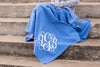 Monogrammed Fleece Throw Blanket |  Personalized Stadium Blankets - EverlyGrayce 