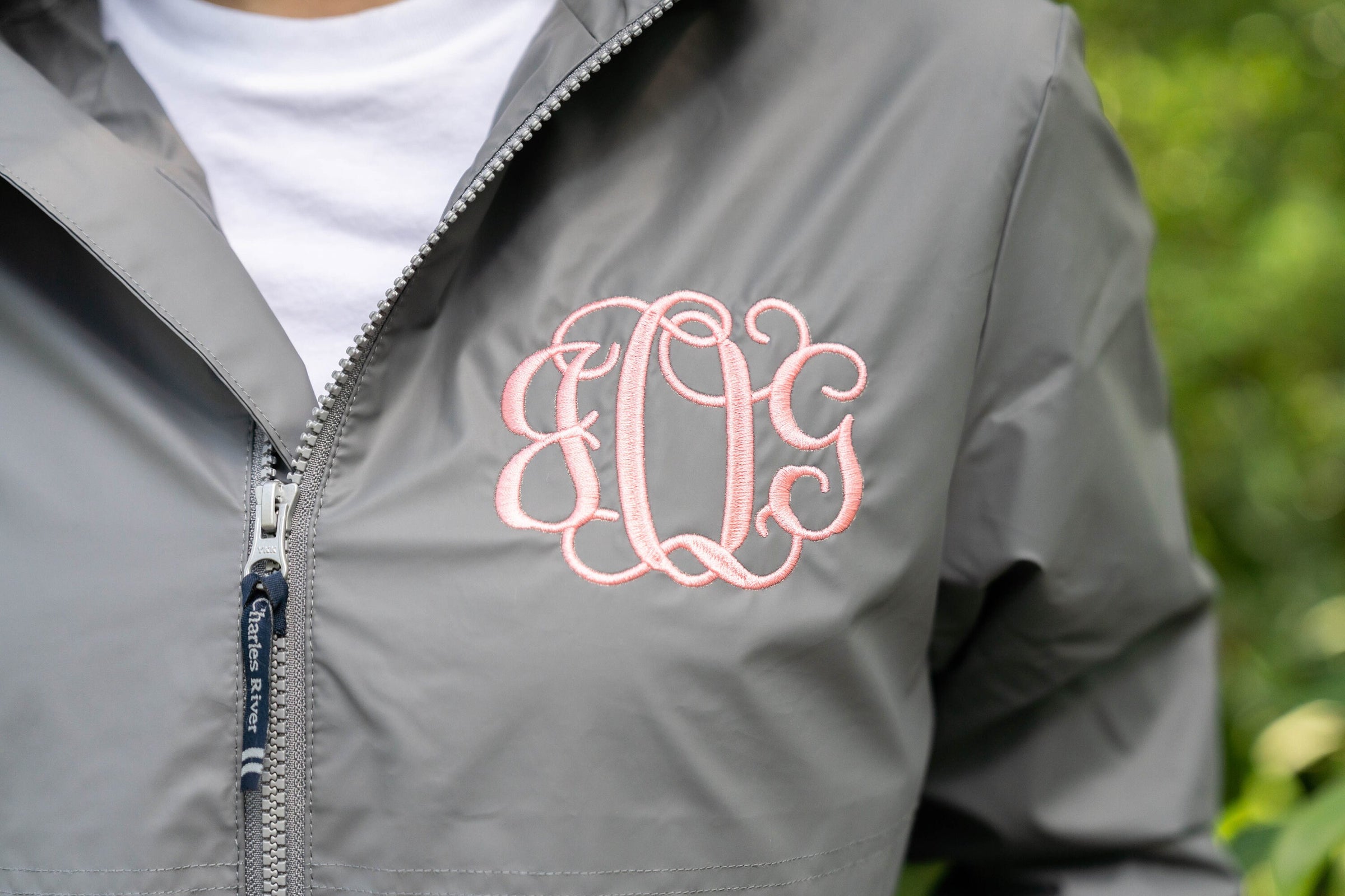 Charles River Rain Jacket with Monogram - Main Image