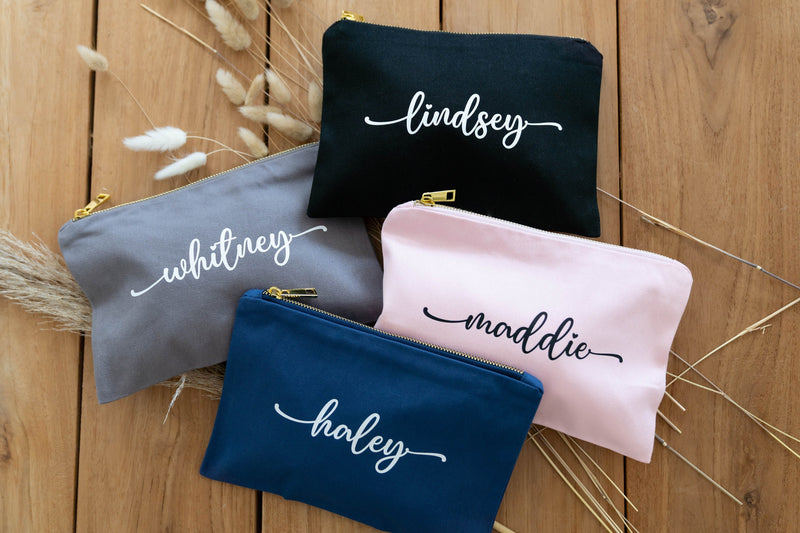 Custom Makeup Bags | Canvas Cosmetic Bag - EverlyGrayce 