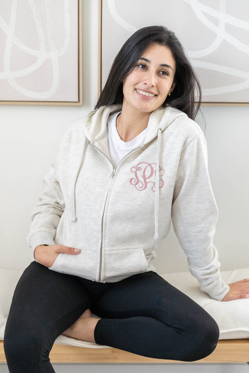 Personalized Zip Up Hoodie Womens Full Zip Jacket - EverlyGrayce 