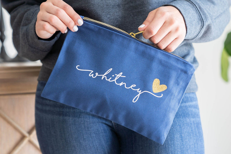 Small Cosmetic Bags Personalized | Cute Makeup Bag - EverlyGrayce 