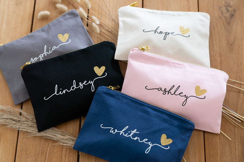 Small Cosmetic Bags Personalized | Cute Makeup Bag - EverlyGrayce 