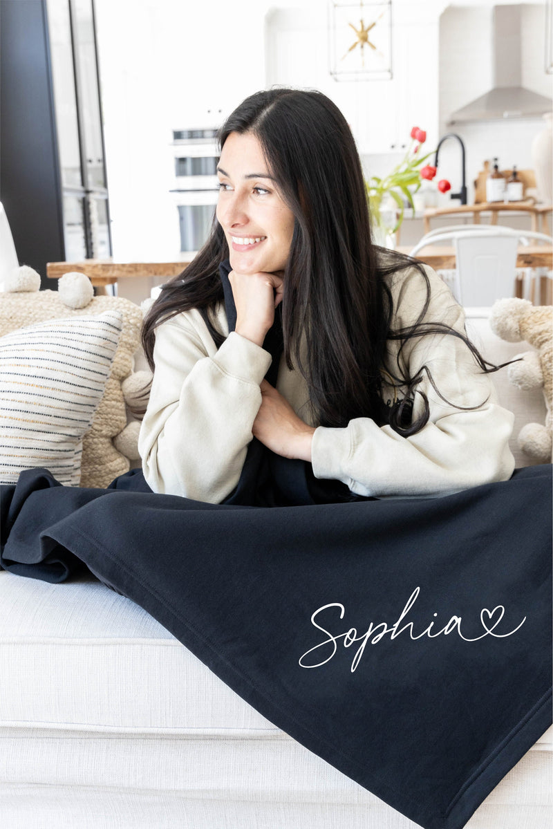 Personalized Blanket for Adults | Custom Throw Blankets with Name - EverlyGrayce 