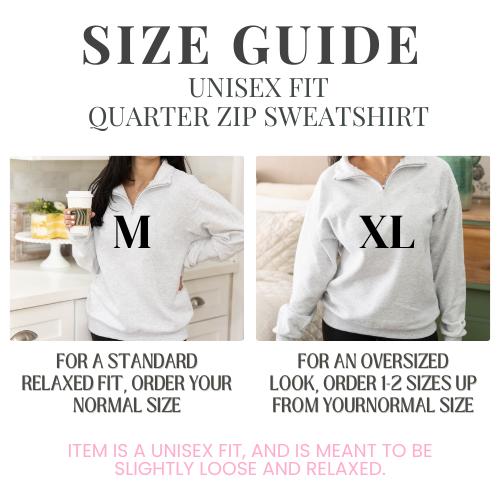 Custom Quarter Zip Sweatshirt | Custom Pullover Sweatshirt for Women - EverlyGrayce 