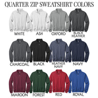 Womens Custom Quarter Zip Pullover Sweatshirt - EverlyGrayce 