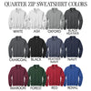 Monogram Quarter Zip Sweatshirt | Womens Embroidered Sweatshirt - EverlyGrayce 