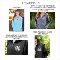 Monogrammed Charles River Rain Jacket Pullover - EverlyGrayce 