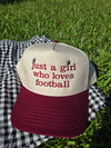 just a girl who loves football hat