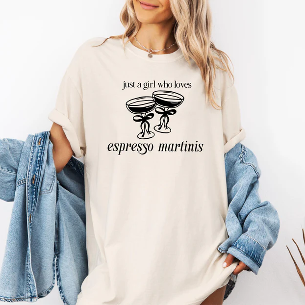 martini graphic tee design