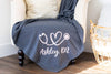 nurse blanket personalized with name and stethoscope