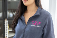nurse jackets with name and stethoscope