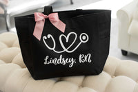 nurses tote bags personalized with name