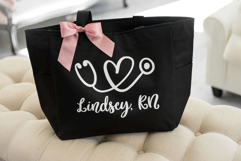 nurses tote bags personalized with name