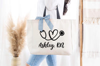 nurses tote bags personalized with name