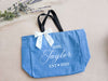 personalized bride tote bag