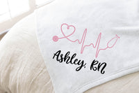 personalized nurse gifts throw blanket