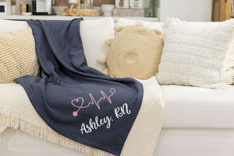 personalized nurse gifts throw blanket