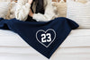 personalized sports blanket with number