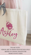 Personalized Bridesmaid Tote Bag - Custom Canvas Tote for Bridal Party Gifts