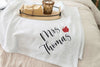 teacher blanket with name and glitter apple
