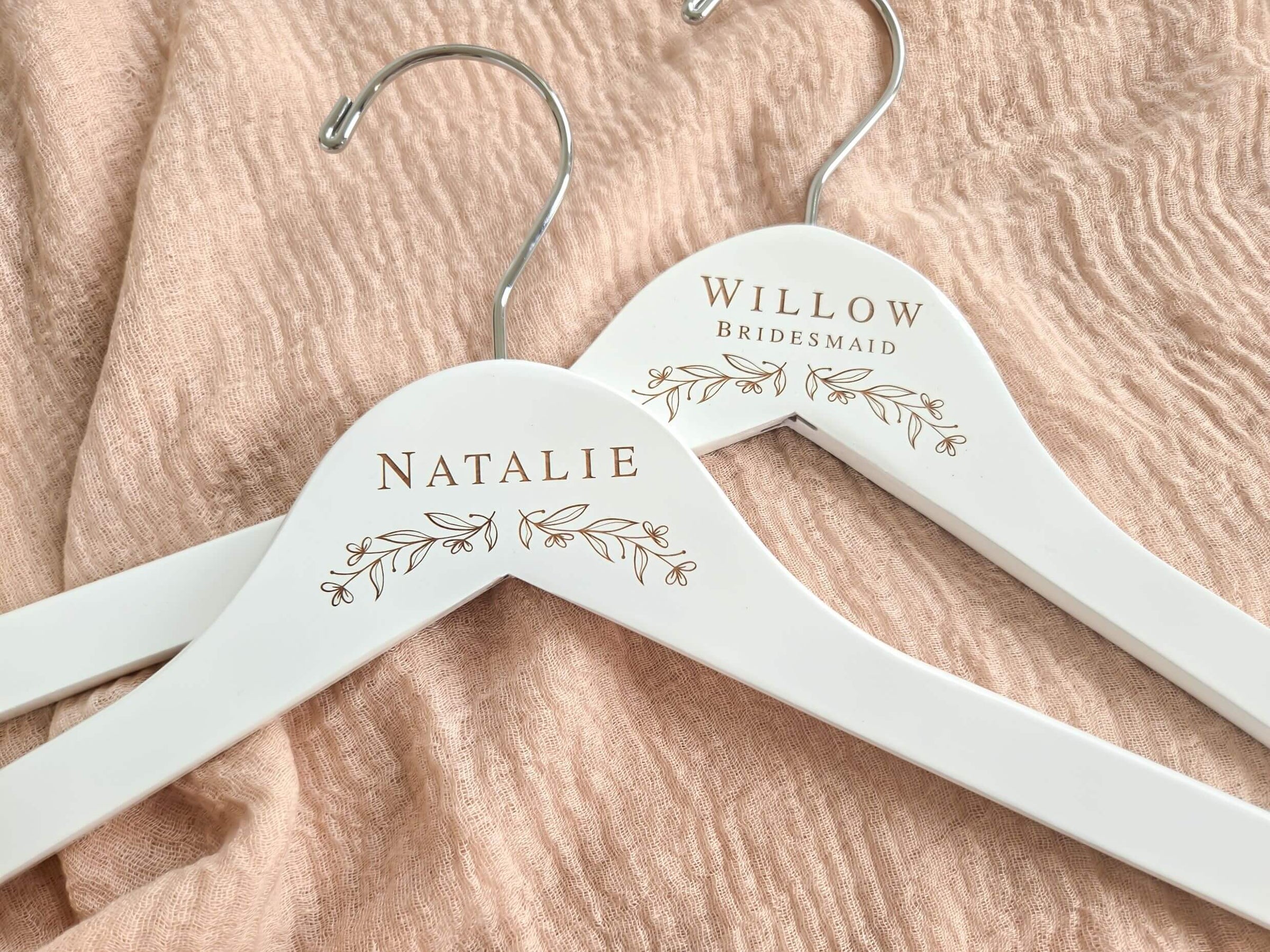 Wedding Hangers Personalized | Add Your Names | EverlyGrayce