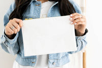 white canvas cosmetic bag