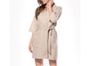 womens waffle robe taupe