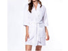 womens waffle robe whtie