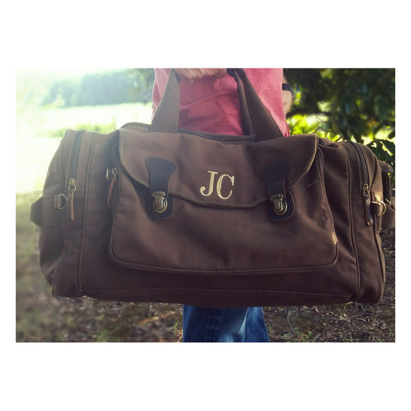 Personalized Weekender Bag Personalized Canvas Duffle 